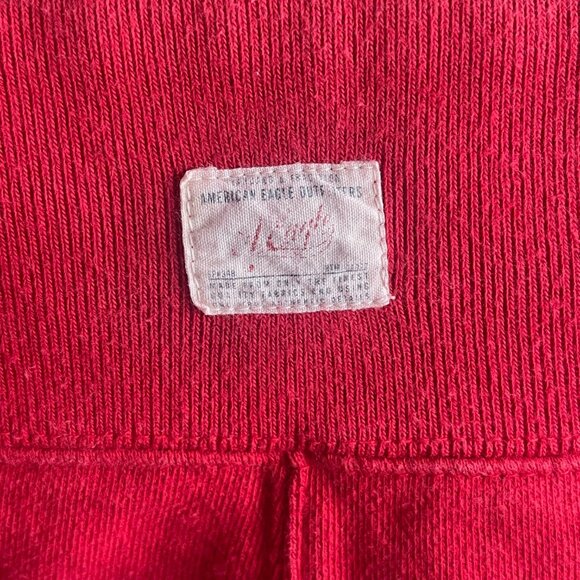 Y2K American Eagle Sweatpants Womens XL Red Wide Leg Low Rise Drawstring X - Picture 7 of 12
